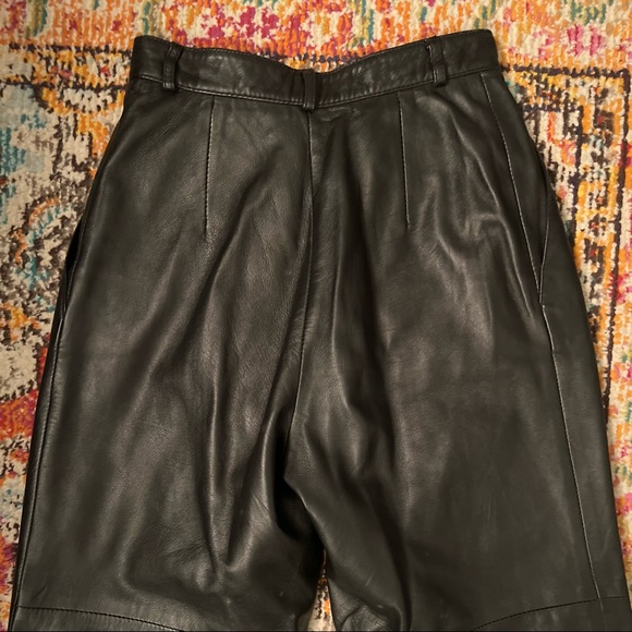 Genuine Leather High waisted Tapered Trousers (Made in Italy) - Picture 6 of 9